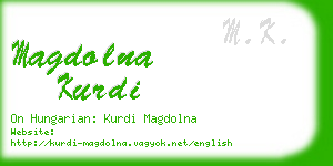 magdolna kurdi business card